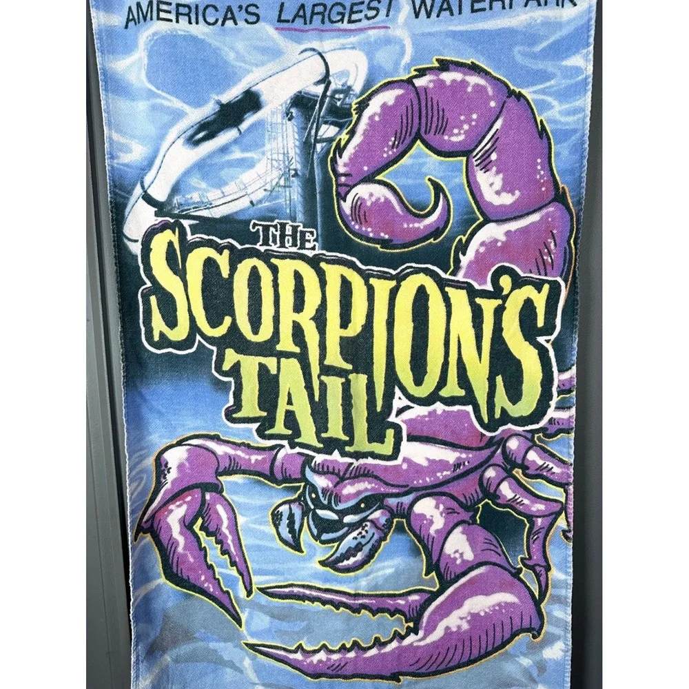 Vintage Noah's Ark‎ Beach towel Scorpions Tail Amusement Waterpark Towel